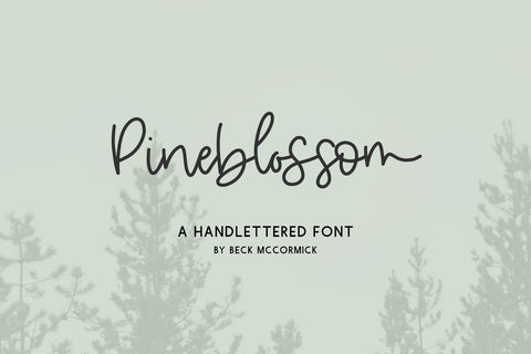 Pineblossom Script Font Beck McCormick 
