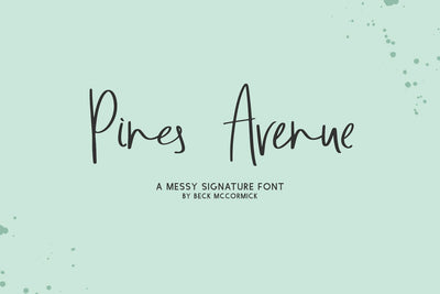 Pines Avenue Script Font Beck McCormick 