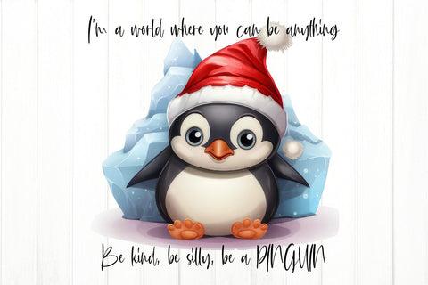Pinguin Quote Bundle PNG. Winter Sublimation Bundle PNG. Sublimation Olga Terlyanskaya 