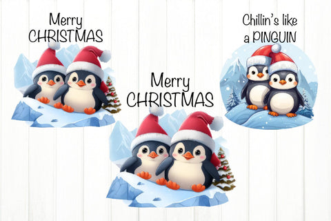 Pinguin Quote Bundle PNG. Winter Sublimation Bundle PNG. Sublimation Olga Terlyanskaya 