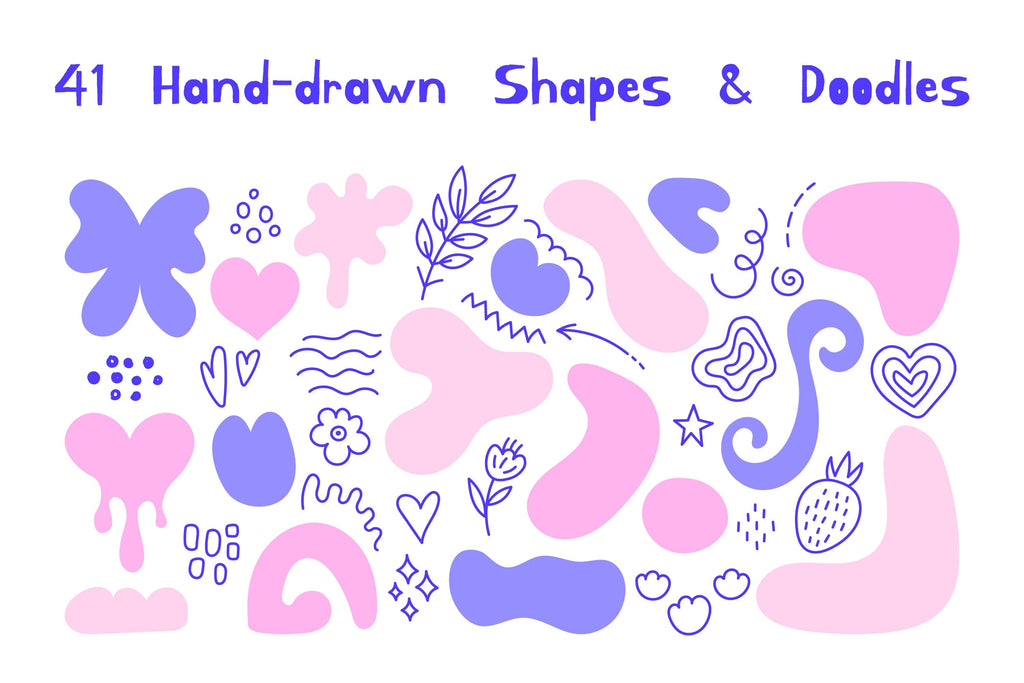 Pink Abstract Design Elements - So Fontsy