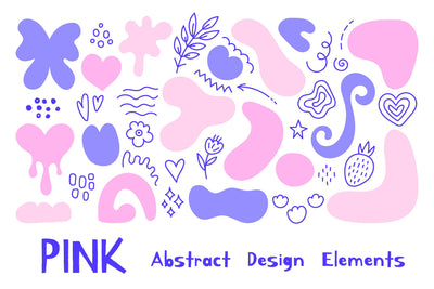 Pink Abstract Design Elements Sublimation Rin Green 