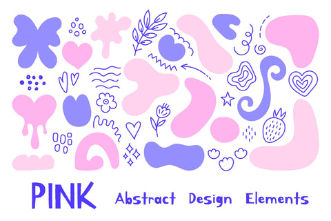 Pink Abstract Design Elements Sublimation Rin Green 