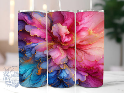 Pink Agate 20oz Skinny Tumbler, Glitter Agate Tumbler Png, Straight & Tapered Tumbler Wrap, Instant Digital Download Sublimation ToriDesigns 