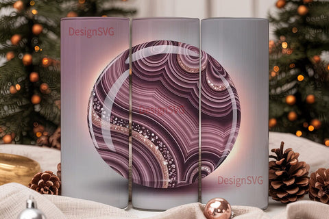 Pink Agate 20oz Tumbler Wrap Sublimation DesignSVG 