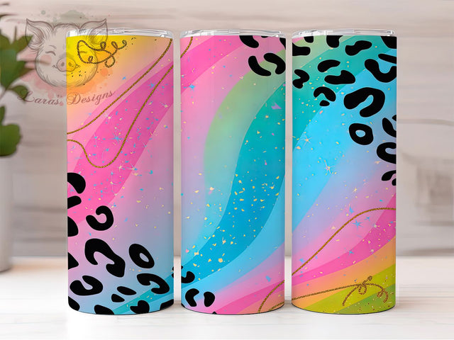 Pink Agate Leopard Print Tumbler, Leopard Print Design, Agate Leopard Pattern, 20Oz Sublimation Wrap, Pink Stone Texture, Leopard Aesthetic Print, Tumbler Sublimation Sublimation Lara' s Designs 