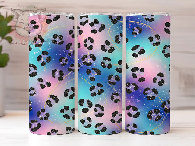 Pink Agate Leopard Print Tumbler, Leopard Print Design, Agate Leopard Pattern, 20Oz Sublimation Wrap, Pink Stone Texture, Leopard Aesthetic Print, Tumbler Sublimation Sublimation Lara' s Designs 