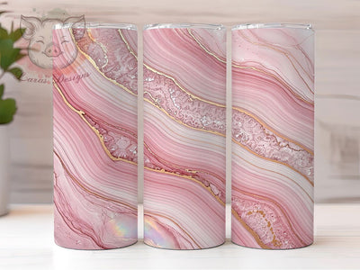 Pink Agate Marble Art 20oz Tumbler, Pink Agate, Marble Art, Elegant Style, Sublimation Wrap, 20oz Tumbler, Luxe Aesthetic, Gemstone Design Sublimation Lara' s Designs 