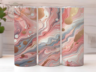 Pink and Gold Abstract Tumbler, Abstract Tumbler Design, 20oz Sublimation Wrap, Elegant Drinkware, Gold and Pink Tumbler, Modern Abstract Cup, Chic Abstract Tumbler Sublimation Lara' s Designs 