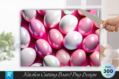 Pink And White Eggs Cutting Board Sublimation Regulrcrative 