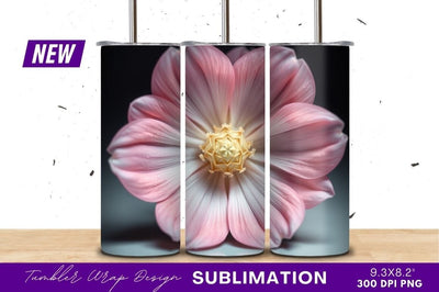 Pink And White Flower Close Up View Sublimation Regulrcrative 