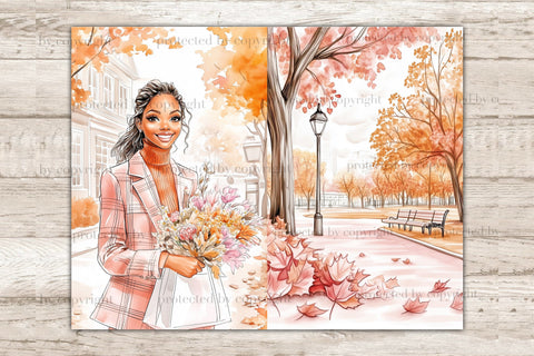 Pink Autumn Junk Journal Paper | Pumpkin Junk Journal Pages SVG GlamArtZhanna 