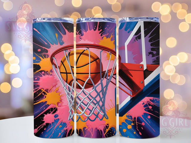 Pink Basketball Girl Power Tumbler, Pink Sports Cup, Female Athlete Present, Basketball Girl Design, Sports Mom Tumbler, Feminine Sport Gift, Basketball Love Cup Sublimation SvggirlplusArt 