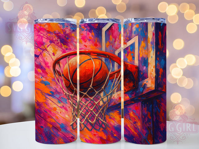 Pink Basketball Girl Power Tumbler, Pink Sports Cup, Female Athlete Present, Basketball Girl Design, Sports Mom Tumbler, Feminine Sport Gift, Basketball Love Cup Sublimation SvggirlplusArt 