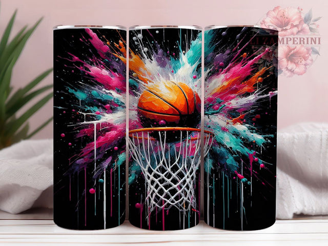 Pink Basketball Mom Female Athlete Tumbler, Pink Basketball Wrap, 20oz Sports Tumbler, Basketball Mom Gift, Female Athlete Tumbler, Pink Sports Design, Basketball Sublimation Sublimation Li Zamperini 