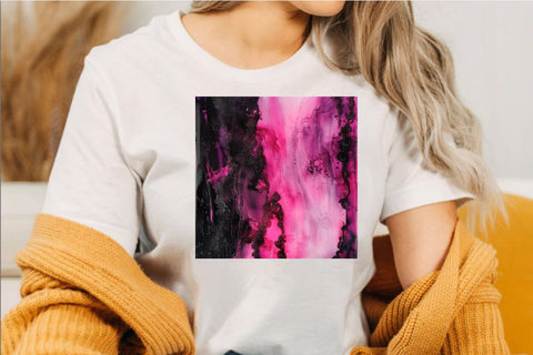 Pink Black Alcohol Ink Background Bundle Digital Pattern SVGArt 