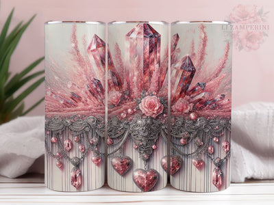 Pink Bling Glam 20oz Tumbler Wrap PNG, Digital Bling Glam Time Tumber Png, Straight & Tapered Tumbler Wrap, Instant Digital Download Sublimation Li Zamperini 
