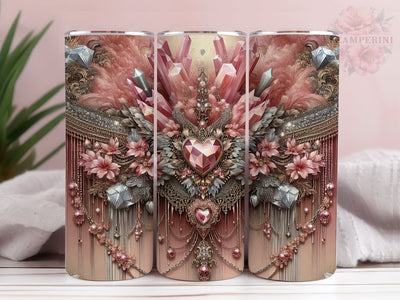 Pink Bling Glam 20oz Tumbler Wrap PNG, Digital Bling Glam Time Tumber Png, Straight & Tapered Tumbler Wrap, Instant Digital Download Sublimation Li Zamperini 