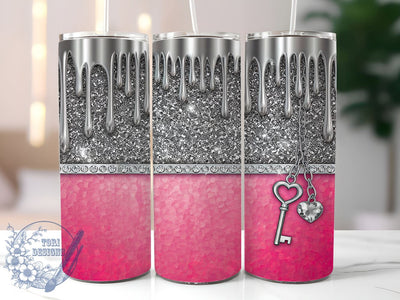 Pink Bling Tumbler, Glam Tumbler Wrap, Digital Tumbler Design, 20oz Tumbler Sublimation, Sparkly Tumbler Wrap, Glitter Tumbler Design, Faux Rhinestone Tumbler, Girly Tumbler Sublimation ToriDesigns 