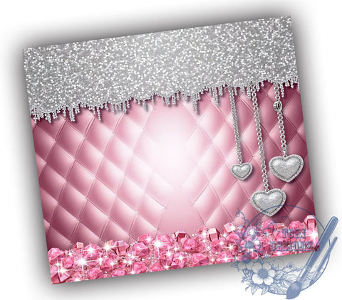 Pink Bling Tumbler, Glam Tumbler Wrap, Digital Tumbler Design, 20oz Tumbler Sublimation, Sparkly Tumbler Wrap, Glitter Tumbler Design, Faux Rhinestone Tumbler, Girly Tumbler Sublimation ToriDesigns 