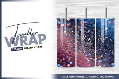 Pink Blue Bokeh Abstract Glitter Background Sublimation Regulrcrative 