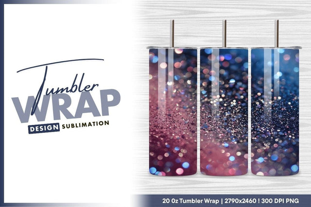 Pink Blue Bokeh Abstract Glitter Background Sublimation Regulrcrative 