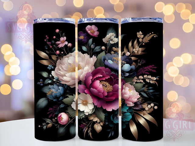 Pink Blue Flower Tumbler, Floral Tumbler Wrap, 20oz Sublimation Design, Spring Flowers PNG, Colorful Drinkware, Flower Pattern Tumbler, Boho Floral Decor, Unique Gift for Her Sublimation SvggirlplusArt 