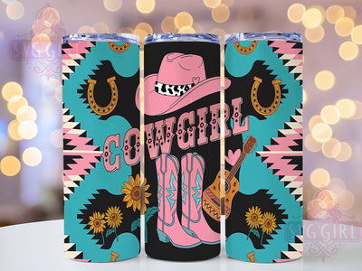 Pink Boho Cowgirl Western Rodeo Tumbler, Western Tumbler, Pink Tumbler, Rodeo Tumbler, Country Girl Tumbler, 20oz Sublimation Wrap, Boho Tumbler Sublimation SvggirlplusArt 