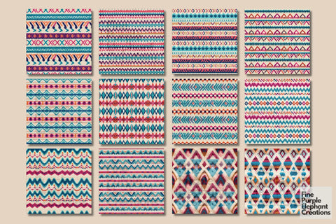 Pink Boho Knit Fabric Texture Sublimation Digital Pattern Fine Purple Elephant Creations 