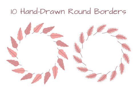 Pink Botanical Wreaths PNG Clipart Sublimation Rin Green 
