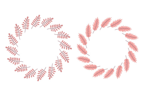 Pink Botanical Wreaths PNG Clipart Sublimation Rin Green 