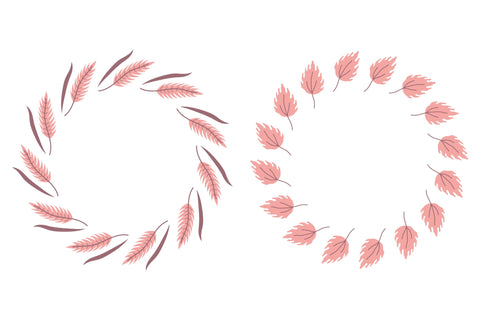 Pink Botanical Wreaths PNG Clipart Sublimation Rin Green 