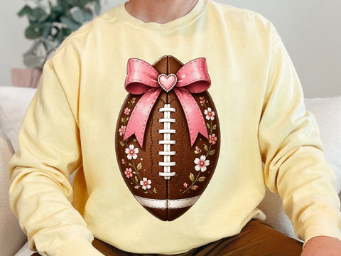 Pink Bow Floral Football Clipart PNG SVG artprintfile 