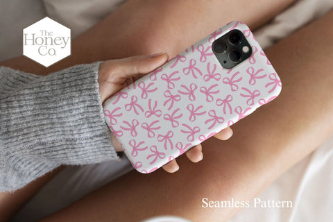 Pink Bow Seamless Pattern | Preppy Valentine Seamless Pattern Sublimation The Honey Company 