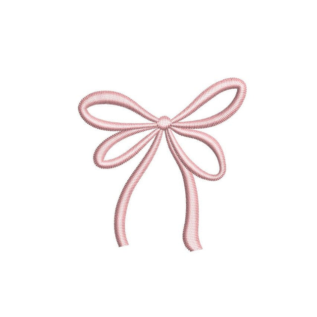 Pink Bow Silk-Like Ribbon Elegant Embroidery Design, 4 sizes, Instant Download Embroidery/Applique DESIGNS Nino Nadaraia 