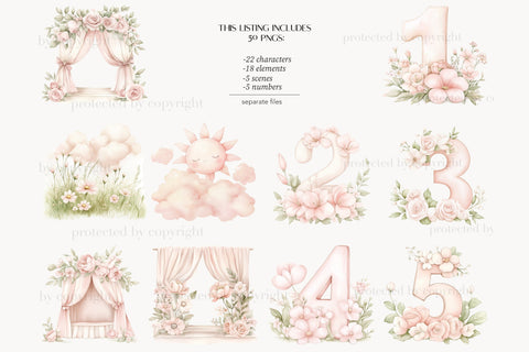 Pink Bunny Clipart | Ballerina Rabbit PNG for Baby Shower SVG GlamArtZhanna 