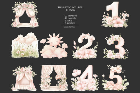 Pink Bunny Clipart | Ballerina Rabbit PNG for Baby Shower SVG GlamArtZhanna 