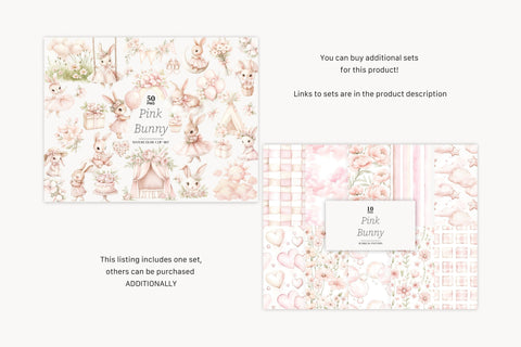 Pink Bunny Clipart | Ballerina Rabbit PNG for Baby Shower SVG GlamArtZhanna 