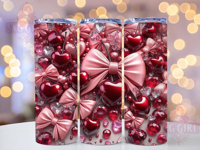 Pink Butterfly Blossom 20oz Tumbler, Cherry Bow, 20oz Tumbler Wrap, Sublimation PNG, Glam Cup Design, Sparkle Tumbler, Fashion Gift Sublimation SvggirlplusArt 