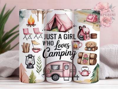 Pink Camping Adventure Glamping Tumbler, Pink Camping Gift, Outdoor Adventure, Girl Camping Design, Sublimation Template, Glamping Accessories, Nature Lover Gift Sublimation Li Zamperini 