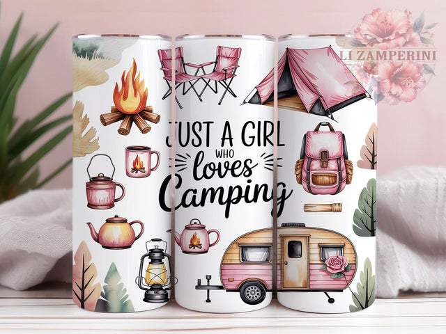 Pink Camping Adventure Glamping Tumbler, Pink Camping Gift, Outdoor Adventure, Girl Camping Design, Sublimation Template, Glamping Accessories, Nature Lover Gift Sublimation Li Zamperini 