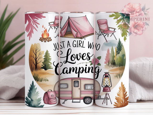 Pink Camping Adventure Glamping Tumbler, Pink Camping Gift, Outdoor Adventure, Girl Camping Design, Sublimation Template, Glamping Accessories, Nature Lover Gift Sublimation Li Zamperini 