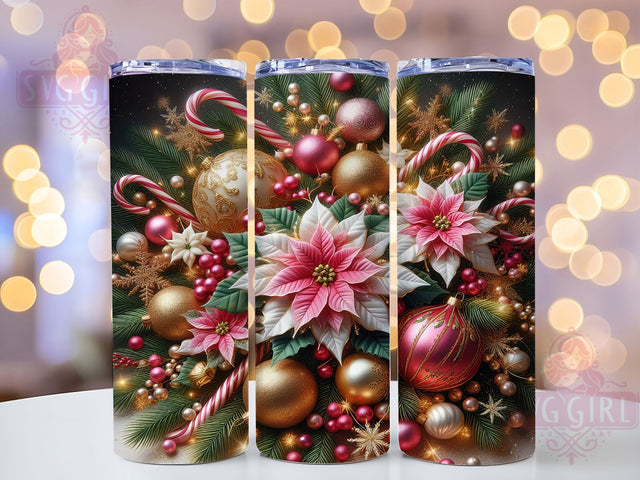 Pink Candy Cane Christmas Tumbler, Candy Cane Design, Holiday Tumbler, 20Oz Wrap Design, Christmas Sublimation, Pink Holiday Art, Cute Christmas Theme Sublimation SvggirlplusArt 