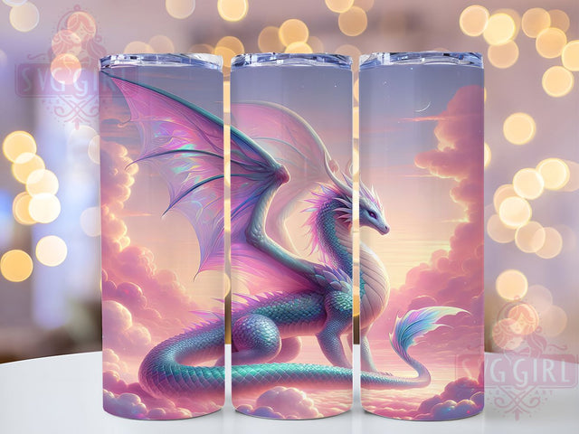 Pink Candy Dragon Tumbler, Cute Dragon Tumbler, 20Oz Sublimation, Candy Theme Dragon, Pink Fantasy Printable, Sweet Dragon Design, Kawaii Dragon Wrap Sublimation SvggirlplusArt 