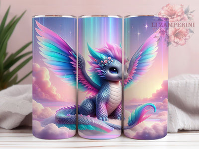 Pink Candy Pastel Dragon Tumbler, Magical Pink Dragon Wrap, Fantasy Sublimation PNG, Cute Pastel Dragon Design, 20oz Tumbler Sublimation, Enchanted Candy Aesthetic, Whimsical Fantasy Creature Sublimation Li Zamperini 