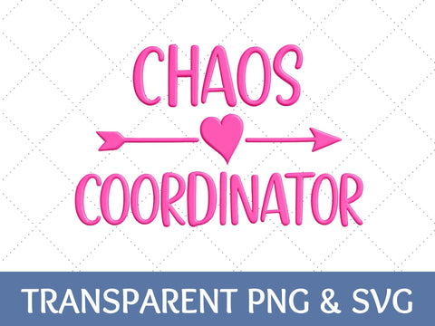 Pink Chaos Coordinator PNG | Teacher SVG | Mom Image SVG Paige Cole Studio 