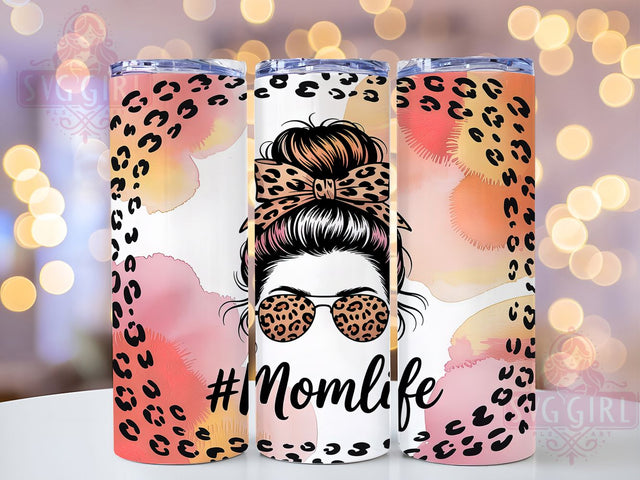 Pink Cheetah Gold Mom Life Tumbler, Gold Mom Life Wrap, Cheetah Print Tumbler, 20oz Sublimation Design, Animal Print Mom Tumbler, Mom Life Tumbler, Pink and Gold Tumbler Wrap Sublimation SvggirlplusArt 