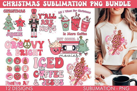 Pink Christmas Bundle PNG Sublimation Sublimation Freeling Design House 