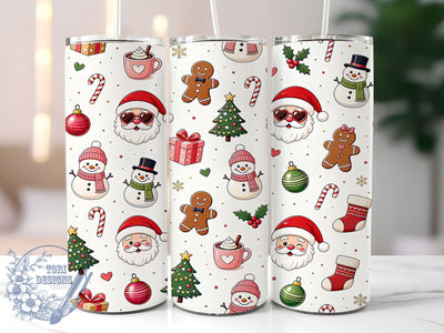 Pink Christmas Character 20oz Tumbler, Pink Christmas, Christmas Character, Pink Tumbler, 20oz Tumbler, Christmas Tumbler, Pink Holiday, Tumbler Wrap Sublimation ToriDesigns 