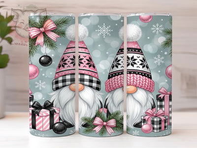 Pink Christmas Gnomes 20oz Tumbler, Pink Christmas Gnome, Christmas Gnomes, Pink Gnome Tumbler, Gnome Tumbler Wrap, 20oz Tumbler Wrap, Pink Christmas PNG, Christmas Gnome PNG Sublimation Lara' s Designs 